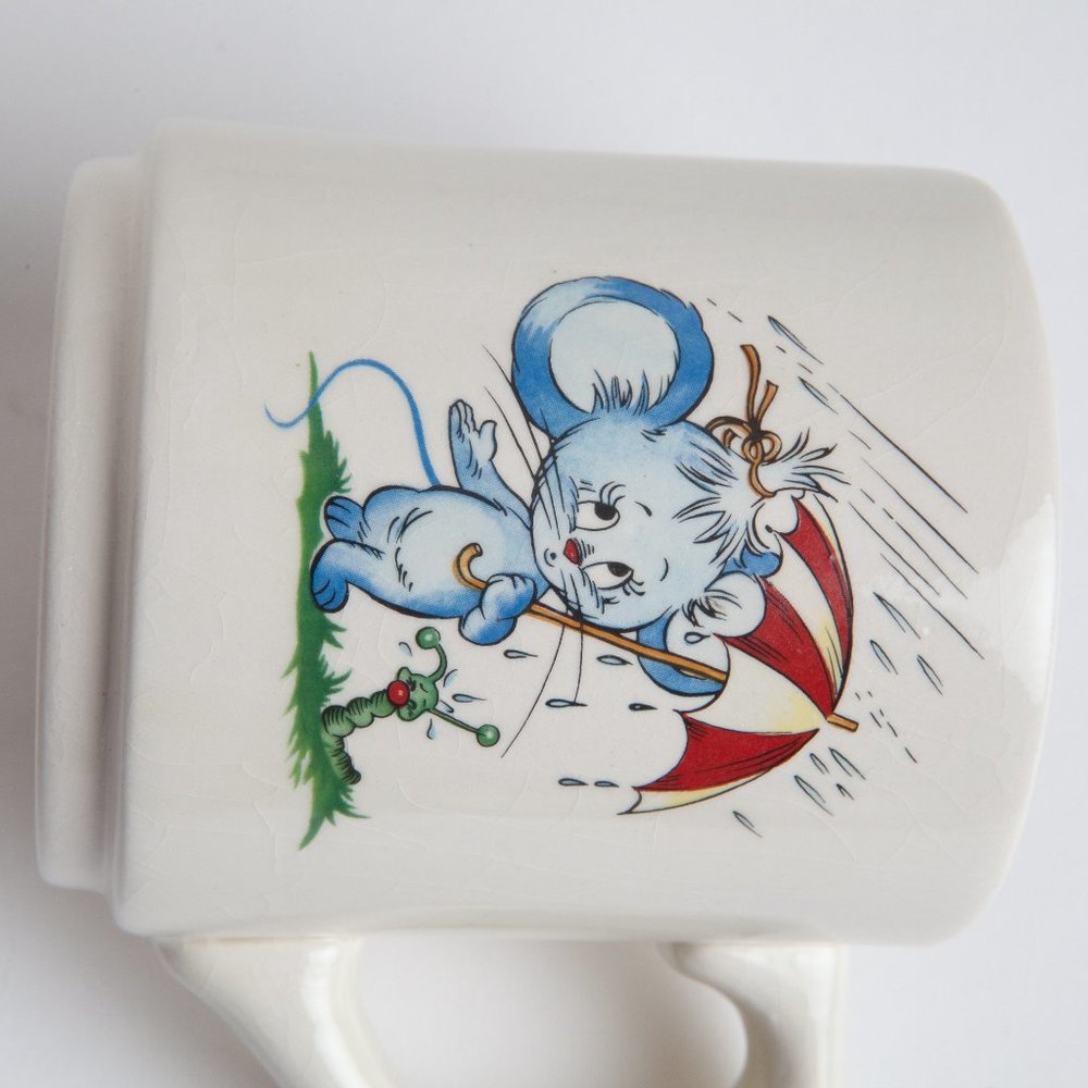 Vintage Mouse With Umbrella Ceramic Mug Coffee Cup Cute Cartoon Mouse - Picture 10 of 16
